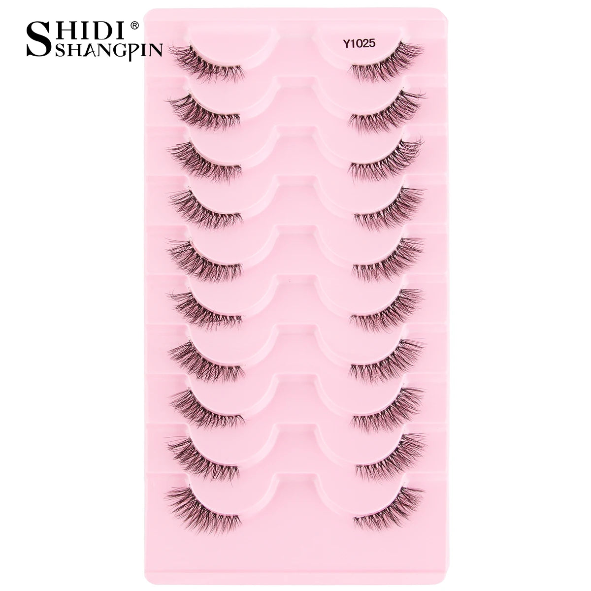 SHIDISHANGPIN 5/10Pairs False Lashes Cat Eye Eyelashes Eyelash Extension 3D Mink Half Lashes Natural Makeup faux Cils maquiagem - Blinksy